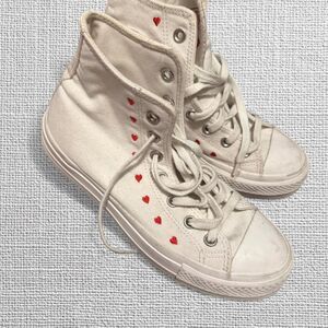 Converse Women's White and Cream Trainers